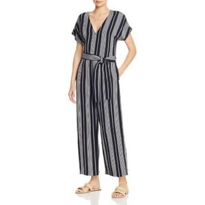 Rails Linen Wide Leg Striped Jumpsuit - Medium